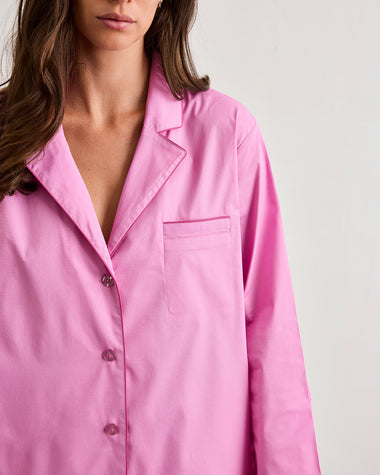 Bubblegum & Berry Piped Long Sleeve Shirt