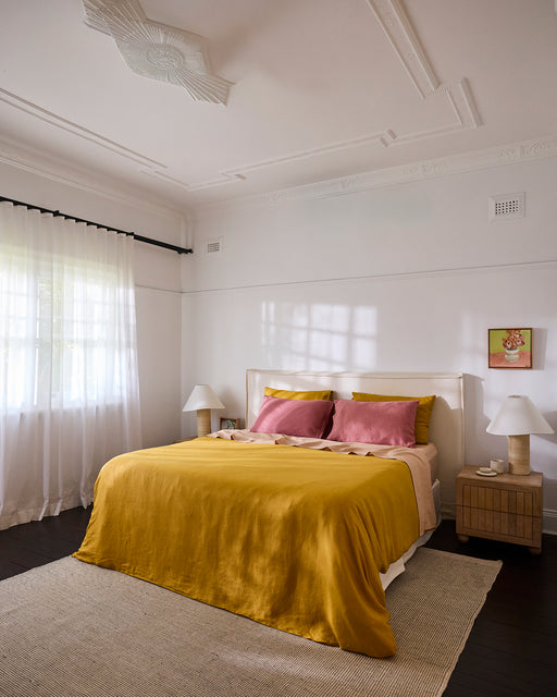 Pink Clay 100% French Flax Linen Pillowcases (Set of Two)