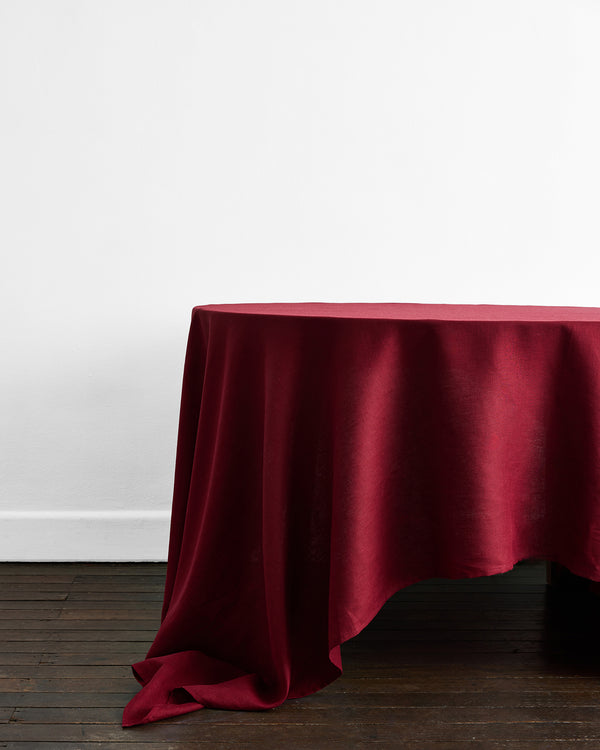 Mulberry 100% French Flax Linen Tablecloth