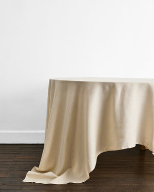 Crème 100% French Flax Linen Tablecloth
