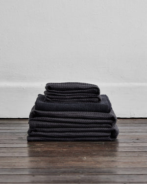 Charcoal Waffle Bath Towel Bundle