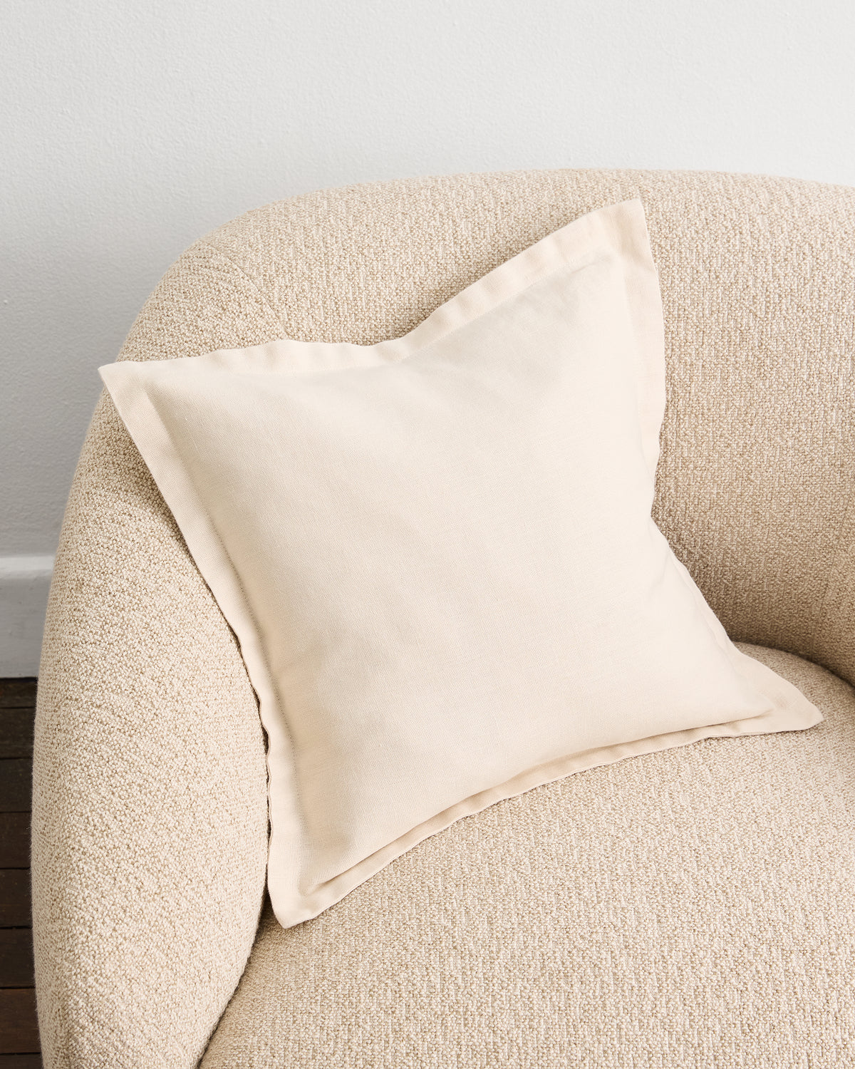 Crème 100% French Flax Linen Cushion Cover