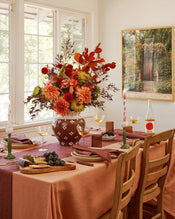 Hazelnut 100% French Flax Linen Tablecloth - view