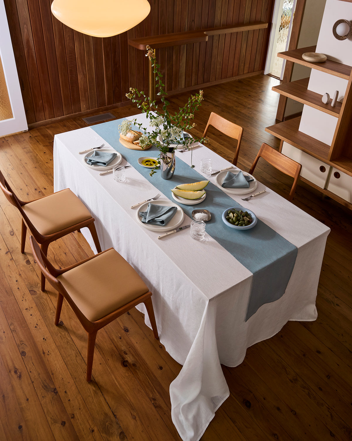 Lagoon 100% French Flax Linen Table Runner