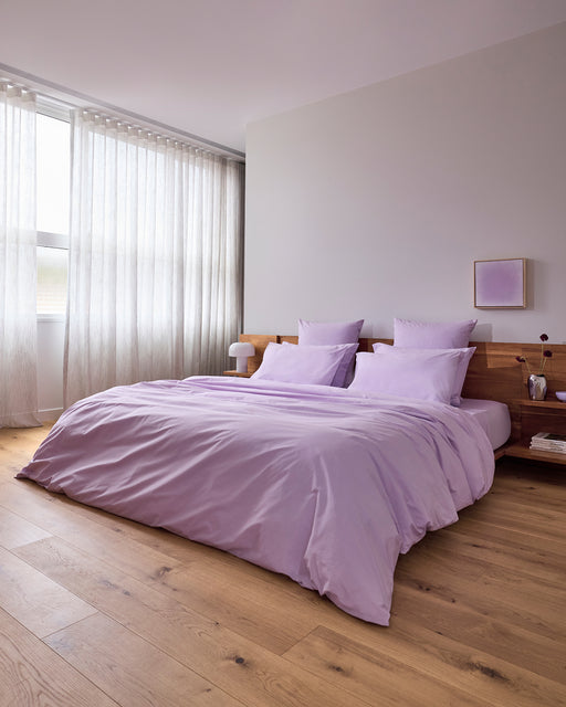 Violet 100% Organic Cotton Percale Fitted Sheet
