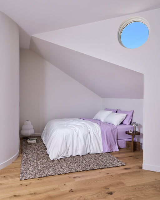 Violet 100% Organic Cotton Percale Fitted Sheet