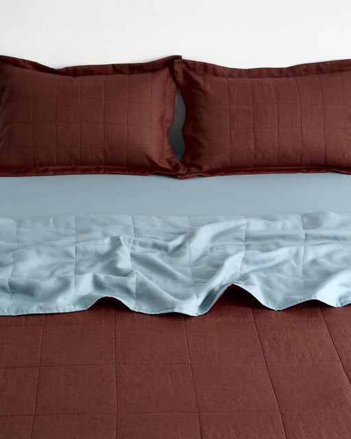 Cacao Quilted Pillowcases (Set of Two)