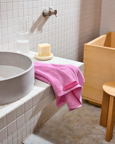 Bubblegum 100% Cotton Terry Hand Towel