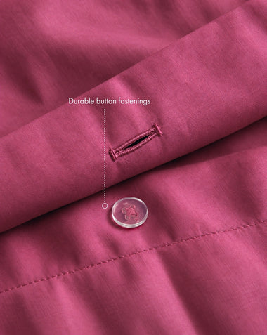 Berry 100% Organic Cotton Percale Duvet Cover