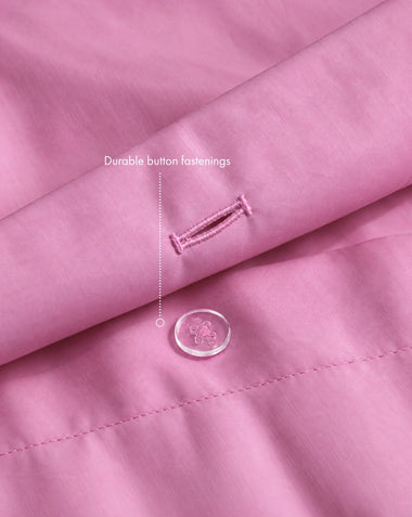 Bubblegum 100% Organic Cotton Percale Duvet Cover