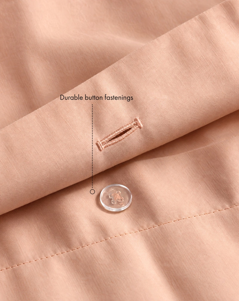 Butterscotch 100% Organic Cotton Percale Duvet Cover