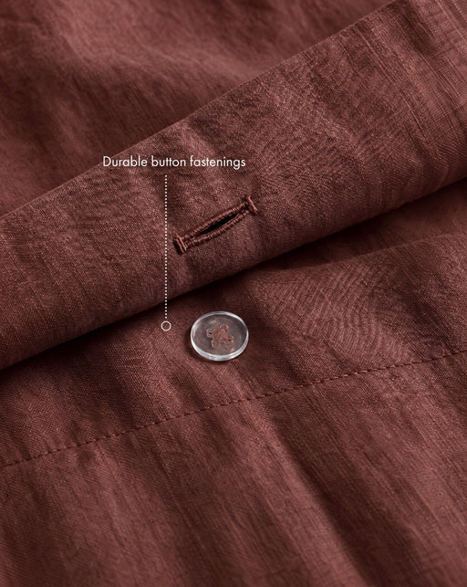 Cacao 100% French Flax Linen Duvet Cover