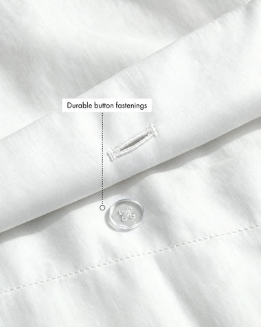 Crisp White 100% Organic Cotton Percale Duvet Cover