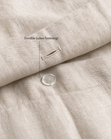 Oatmeal 100% French Flax Linen Duvet Cover