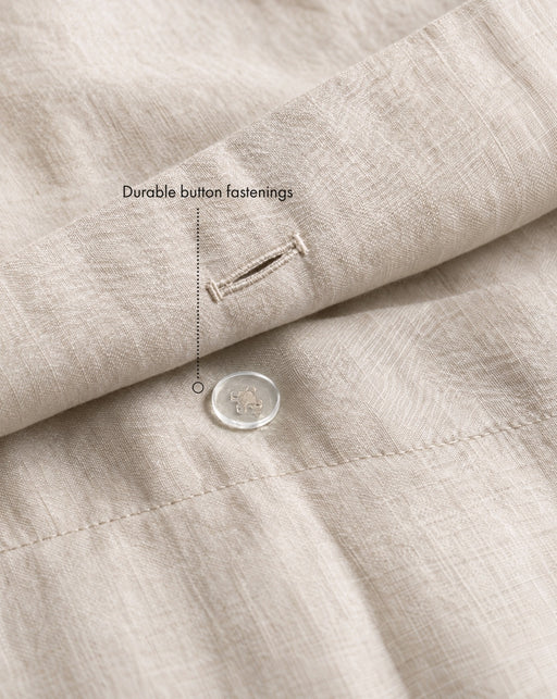 Oatmeal 100% French Flax Linen Duvet Cover