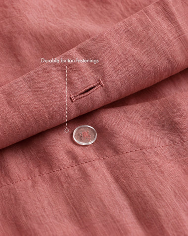 Pink Clay 100% French Flax Linen Duvet Cover