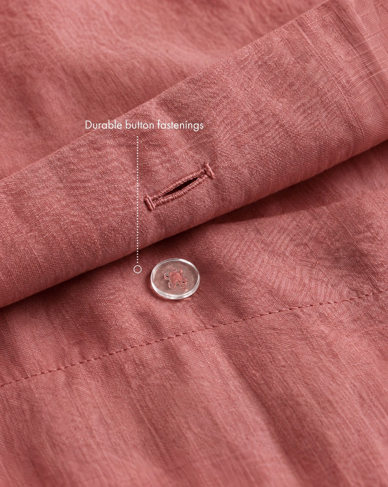 Pink Clay 100% French Flax Linen Duvet Cover