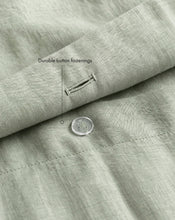Sage 100% French Flax Linen Duvet Cover - view