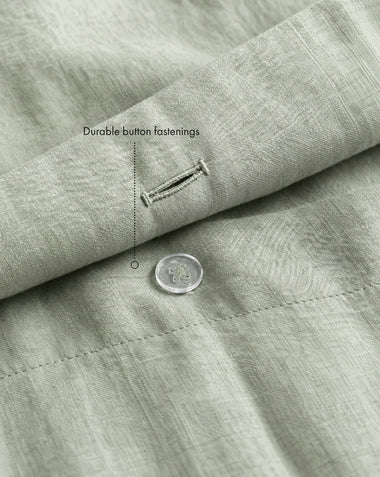 Sage 100% French Flax Linen Duvet Cover