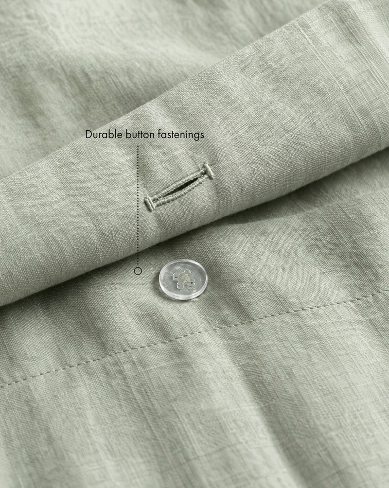 Sage 100% French Flax Linen Duvet Cover