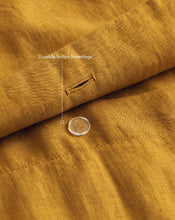 Turmeric 100% French Flax Linen Duvet Cover - view