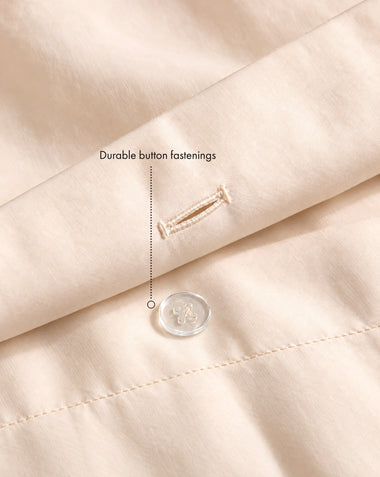 Vanilla 100% Organic Cotton Percale Duvet Cover