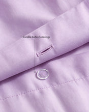 Violet 100% Organic Cotton Percale Duvet Cover - view