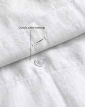 White 100% French Flax Linen Duvet Cover - view