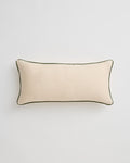 Crème & Olive  Piped Lumbar Cushion Cover