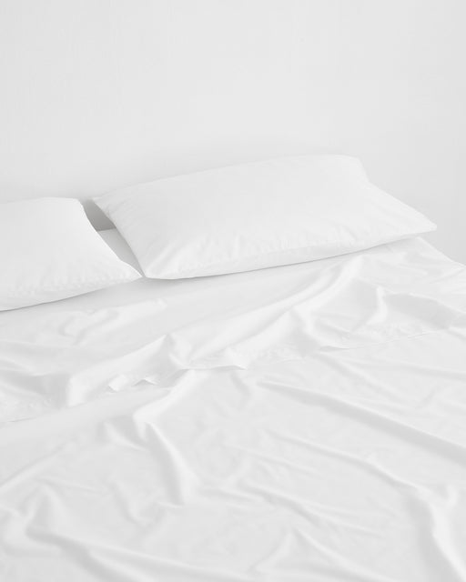 Crisp White Organic Cotton Percale Sheet Set