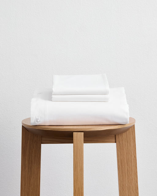 Crisp White Organic Cotton Percale Duvet Cover Set