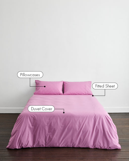 Bubblegum Organic Cotton Percale Bedding Set