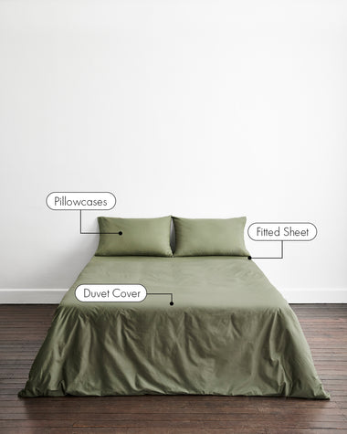 Eucalyptus 100% Organic Cotton Percale Bedding Set