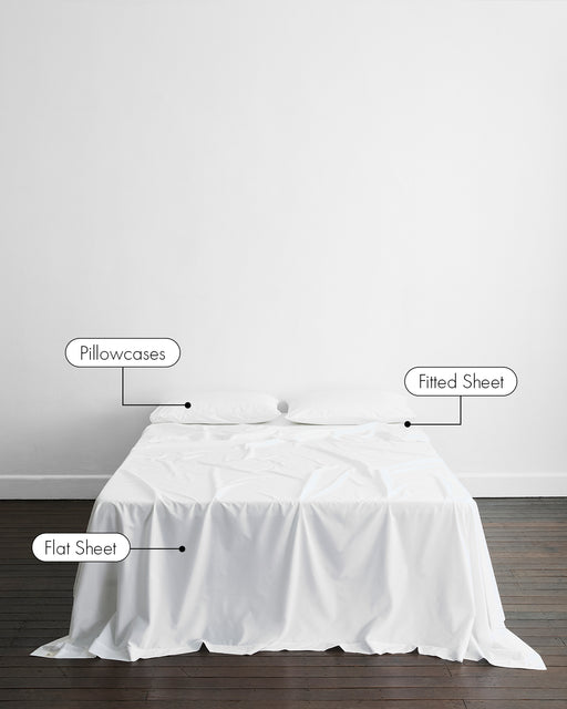 Crisp White Organic Cotton Percale Sheet Set