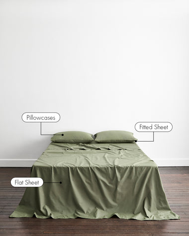 Eucalyptus 100% Organic Cotton Percale Sheet Set