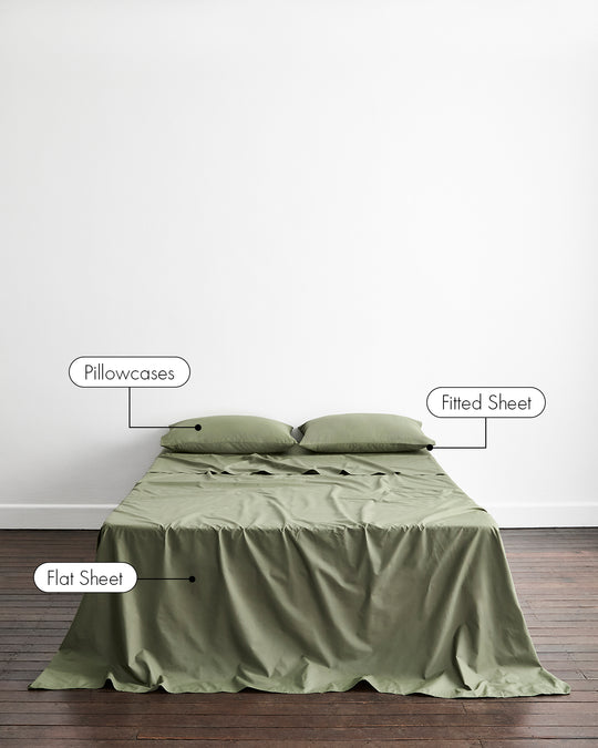 Eucalyptus 100% Organic Cotton Percale Sheet Set