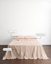 Oyster 100% Organic Cotton Percale Sheet Set - view