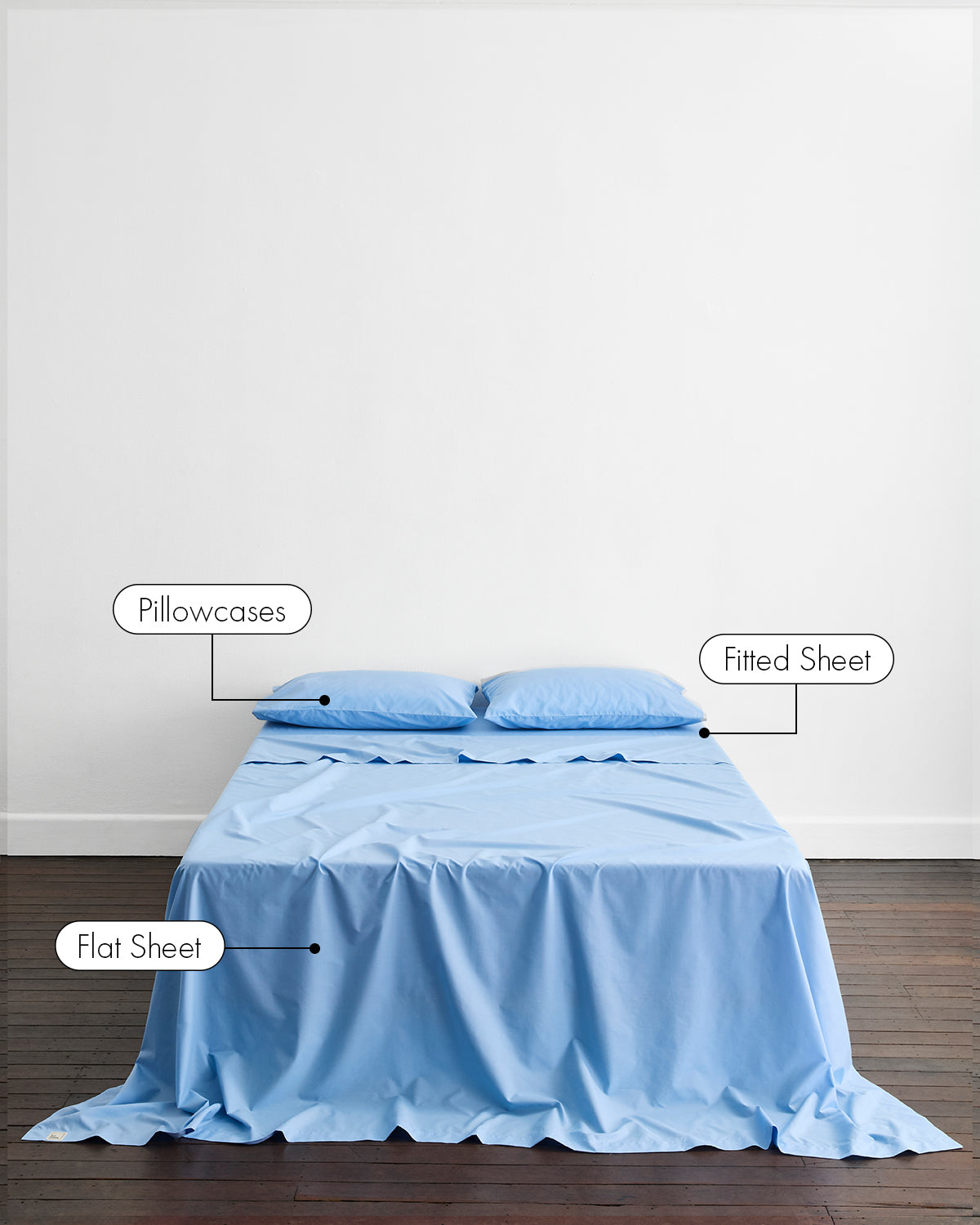 Organic Cotton Percale Sheet Set - Sky | Bed Threads
