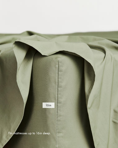 Eucalyptus 100% Organic Cotton Percale Fitted Sheet