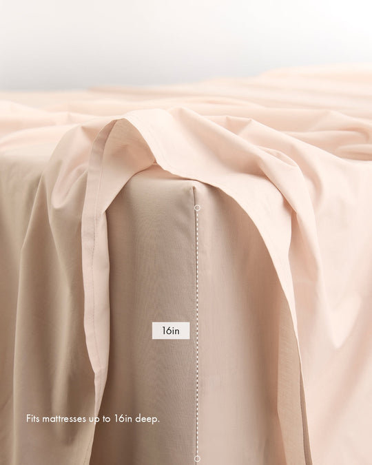 Oyster 100% Organic Cotton Fitted Sheet