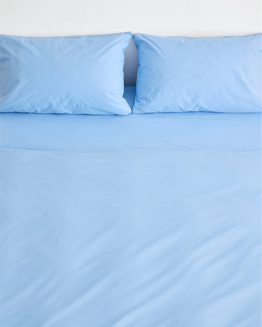 Sky Organic Cotton Percale Bedding Set