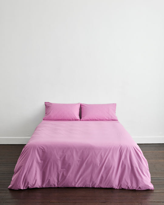 Bubblegum 100% Organic Cotton Percale Bedding Set