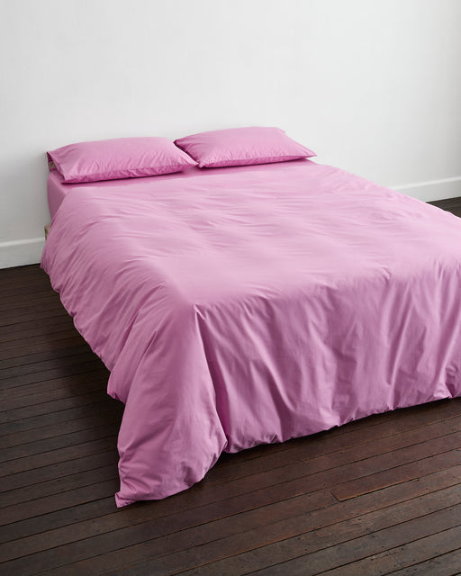 Bubblegum Organic Cotton Percale Duvet Cover