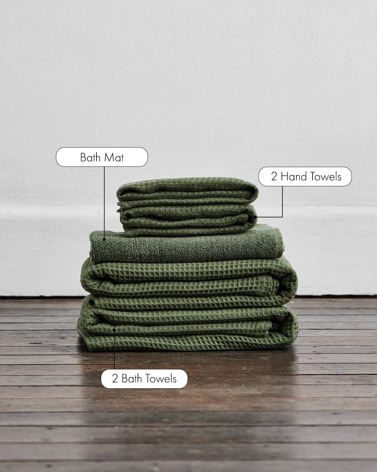 Dark olive green online towels