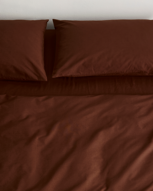 Espresso Organic Cotton Percale Pillowcases (Set of Two)