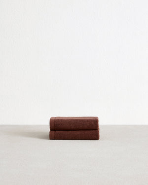 Espresso 100% Cotton Terry Face Washers (Set of Two)
