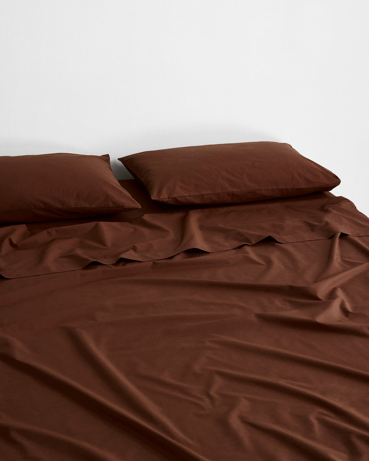 Organic Cotton Percale Sheet Set - Espresso | Bed Threads