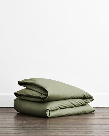 Eucalyptus 100% Organic Cotton Percale Duvet Cover