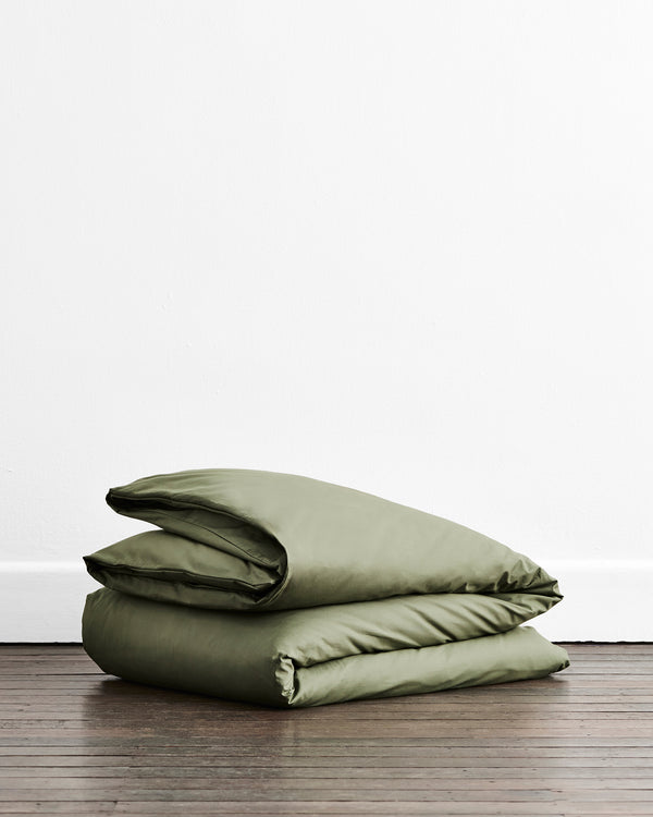 Eucalyptus 100% Organic Cotton Percale Duvet Cover