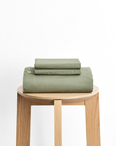 Eucalyptus 100% Organic Cotton Percale Duvet Cover Set